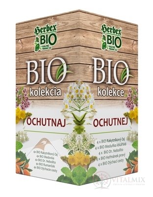 HERBEX BIO kolekce Ochutnej bylinné čaje 5 druhů po 4 sáčky, 1x20 ks (26,4 g)