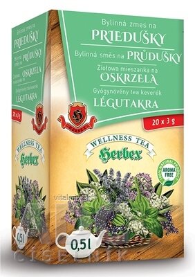 HERBEX Bylinná směs na průdušky bylinný čaj 20x3 g (60 g)