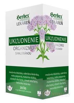 HERBEX Lékárna UKLIDNĚNÍ organismu s kozlíku bylinná směs, čaj 20x3 g (60 g)