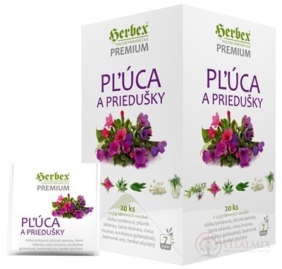 HERBEX Premium PLICE A PRODUŠKY bylinná směs, čaj 20x1,5 g (30 g )