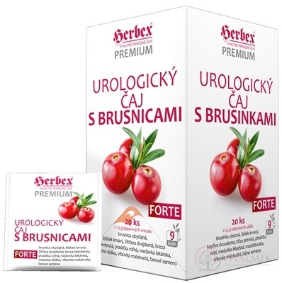 HERBEX Premium UROLOGICKÝ ČAJ s brusinkami FORTE bylinný čaj 20x1,5 g ( 30 g)