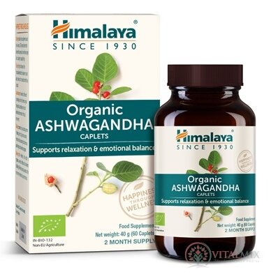 Himalaya Organická ASHWAGANDHA Organic Ashwagandha cps 1x60 ks