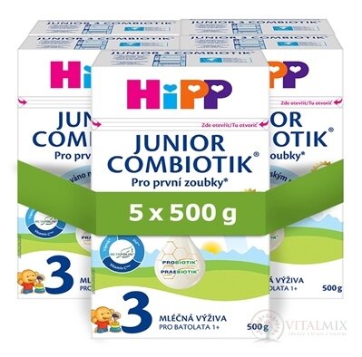 HiPP 3 JUNIOR COMBIOTIK mléčná výživa pro batolata (od 1 roku) 5x500 g
