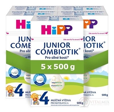 HiPP 4 JUNIOR COMBIOTIK (inov.2025) mléčná výživa pro batolata (od 2 let) 5x500 g