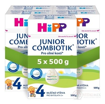 HiPP 4 JUNIOR COMBIOTIK mléčná výživa pro batolata (od 2 let) 5x500 g