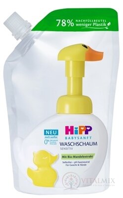 HiPP BABYSANFT PĚNA na mytí - Náhradní náplň sensitiv (inov. 2022) 1x250 ml