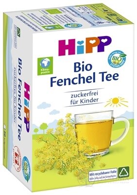 HiPP BIO Fenyklový čaj nálevové sáčky (inov.2025) (Bio Fenchel Tee) 20x1,5 g (30 g)