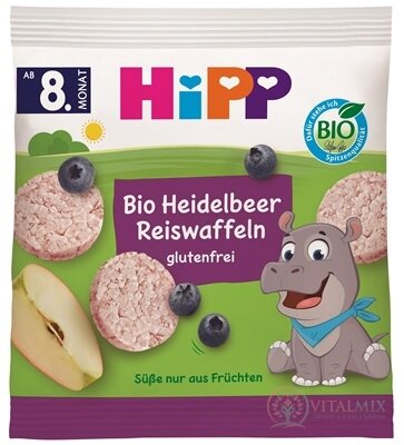 HiPP BIO OBLÁTKY Borůvkové rýžové (od 8. měsíce) (inov.2025) 1x30 g