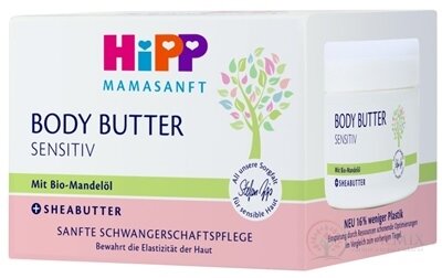 HiPP MAMASANFT Tělové máslo sensitiv, s Bio mandlovým olejem (inov.2022) 1x200 ml