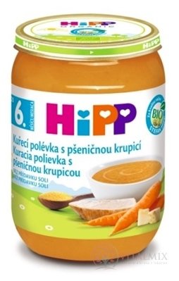 HiPP Polévka BIO Kuřecí s pšeničnou krupicí (od 6. měsíce) (inov.2022) 1x190 g