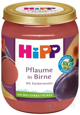 HiPP Příkrm BIO Hrušky a švestky ovocný (od ukonč. 4.-6.měsíce) 1x160 g