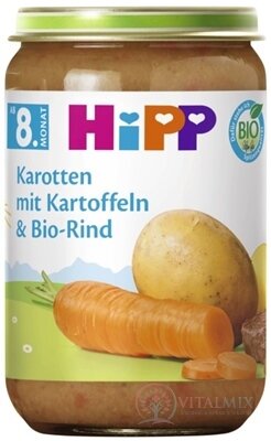 HiPP Příkrm BIO Brambory, zelenina a hovězí maso (od ukonč. 8. měsíce) (inov.2025) 1x220 g