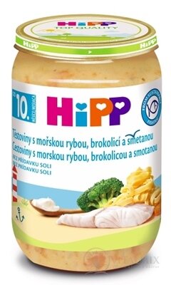 HiPP Příkrm Těstoviny s mořskou rybí brokolicí a smetanou (od 10. měsíce) 1x220 ks