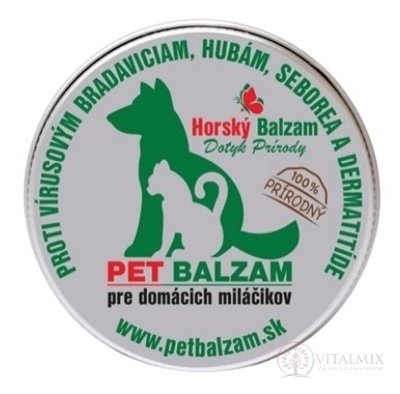 Horský - PET - BALZÁM pro domácí mazlíčky (psy a kočky) proti virusovým bradavicím, houbám, seborei a dermatitidě 1x30 ml