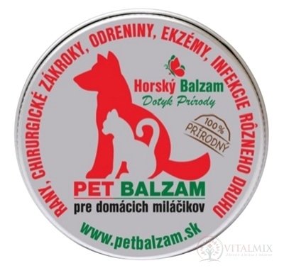 Horský - PET - BALZÁM pro domácí mazlíčky (psy a kočky) rány, chirurgické zákroky, odřeniny, ekzémy, infekce 1x30 ml