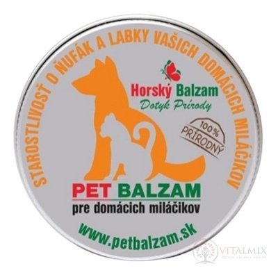 Horský - PET - BALZÁM pro domácí mazlíčky (psy a kočky) péče o tlapky a čenich 1x30 ml
