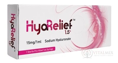 HyaRelief 1,5% gel hyaluronátu sodného 15 mg v předplněné stříkačce 1x1 ml