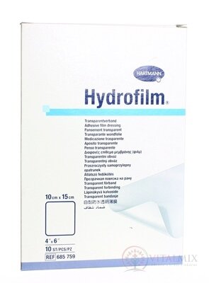 HYDROFILM samolepící transparentní obvaz (10x15 cm) 1x10 ks
