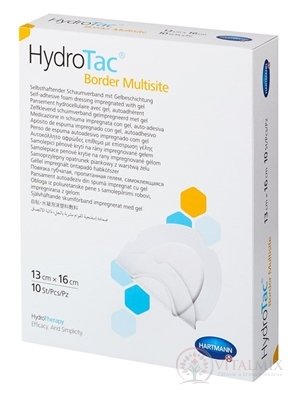 HydroTac Border Multisite Krytí na rány pěnové ovál (13x16 cm) 1x10 ks