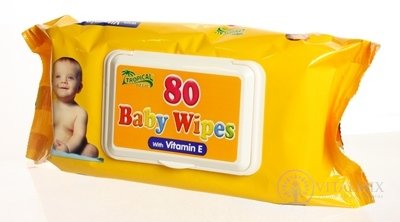 HYGIENICKÉ UTĚRKY BABY WIPES S VITAMÍNEM E vlhčené ubrousky 1x80 ks
