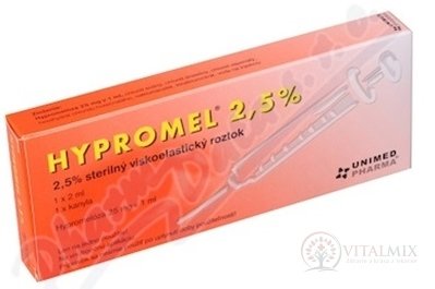 HYPROMEL 2,5% roztok viskoelastický oční sterilní injekční stříkačka 1x2 ml
