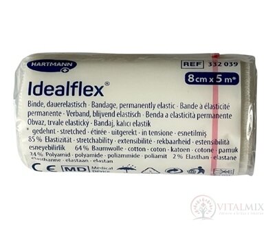 Idealflex obvaz elastický krátkotažný 85% (8cm x 5m) (332039) 1x1 ks