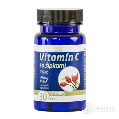 Inca Collagen Vitamin C 500 mg se šipkami tbl s postupným uvolňováním 1x30 ks