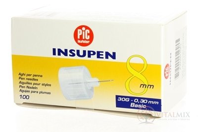 INSUPEN G30 JEHLY DO inzulínového pera 0,30x8 mm 100 ks