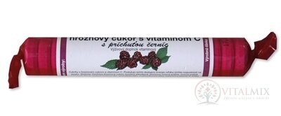 INTACT HROZNOVÝ CUKR s vitamínem C s příchutí ostružin (pastilky v roli) 1x40g