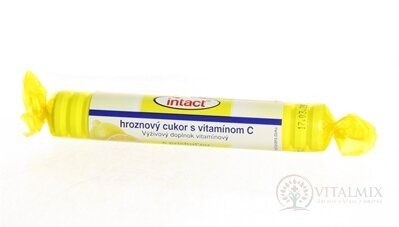 INTACT HROZNOVÝ CUKR s vitamínem C s příchutí citronu (pastilky v roli) 1x40g