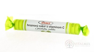 INTACT HROZNOVÝ CUKR s vitamínem C s příchutí jablka (pastilky v roli) 1x40g