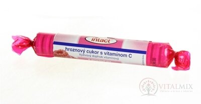 INTACT HROZNOVÝ CUKR s vitamínem C s příchutí maliny (pastilky v roli) 1x40g