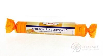 INTACT HROZNOVÝ CUKR s vitamínem C s příchutí pomeranče (pastilky v roli) 1x40g