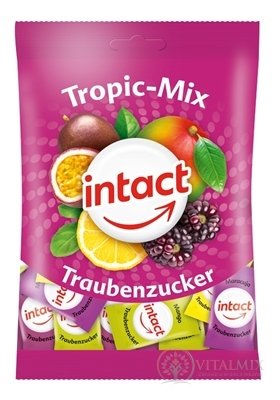 INTACT Tropic - Mix Hroznový cukr pastilky s příchutí tropického ovoce 1x100 g