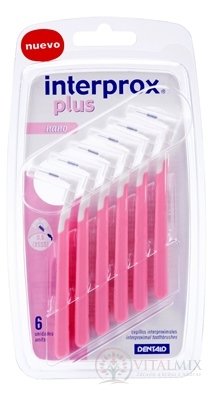 INTERPROX plus Mezizubní kartáček 0,6 mm nano, růžová 1x6 ks