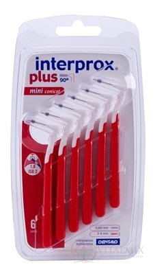 INTERPROX plus Mezizubní kartáček 1,0 mm mini, červené, 1x6 ks