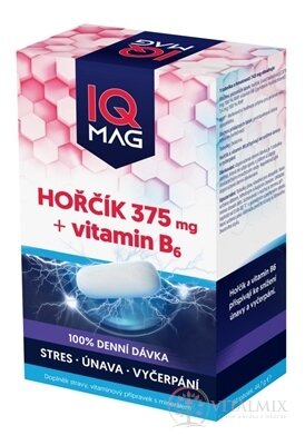 IQ MAG HOŘČÍK 375 mg + Vitamin B6 cps 1x60 ks