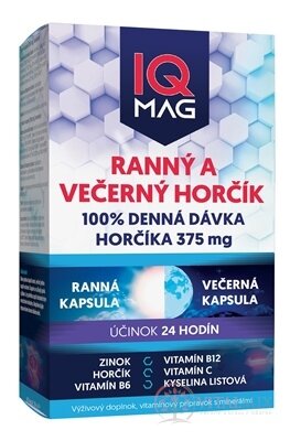 Naturprodukt IQ MAG Hořčík 375 mg ranní a večerní tobolky 1x60 ks
