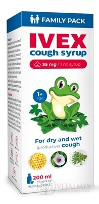 IVEX sirup na kašel na suchý a produktivní (od 1 roku) 1x200 ml
