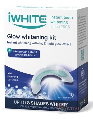 iWHITE GLOW Sada na bělení zubů aplikátory s přírodními přísadami a diamantovými částicemi 1x10 ks