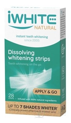 iWHITE NATURAL Whitening strips přírodní bělící pásky na zuby 1x28 ks