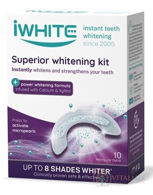 iWHITE SUPERIOR Sada na bělení zubů aplikátory s mikroperlami s vápníkem a xylitolem 1x10 ks