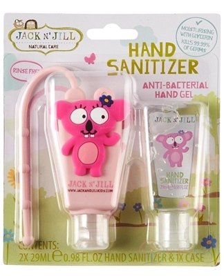 JACK N&#39;JILL Antibakteriální gel na ruce pro děti s pouzdrem KOALA 2x29 ml