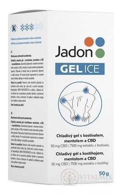 Jadon GEL ICE chladivý gel s kostivalem, mentolem a CBD 1x50 g