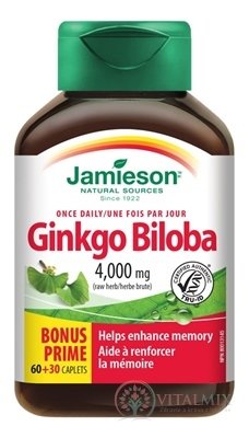 JAMIESON GINKGO BILOBA tbl 60 + 30 zdarma (90 ks)