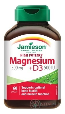 JAMIESON HOŘČÍK 500 mg s vitamínem D3 500 IU tbl 1x60 ks