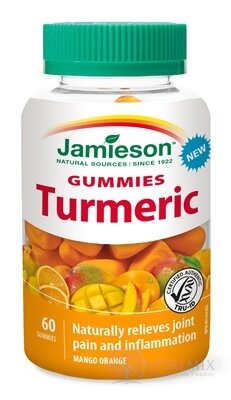 JAMIESON KURKUMA GUMMIES želatinové pastilky s mangovou a pomerančovou příchutí 1x60 ks