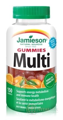 JAMIESON MULTI GUMMIES PRO DOSPĚLÉ želatinové pastilky s pomerančovou příchutí 1x150 ks