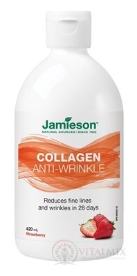JAMIESON TEKUTÝ KOLAGEN PROTI VRÁSKÁM S BIOTINEM s přírodní jahodovou příchutí 1x420 ml
