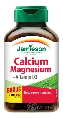 JAMIESON VÁPNÍK, HOŘČÍK S vitamínem D3 tbl 1x200 ks